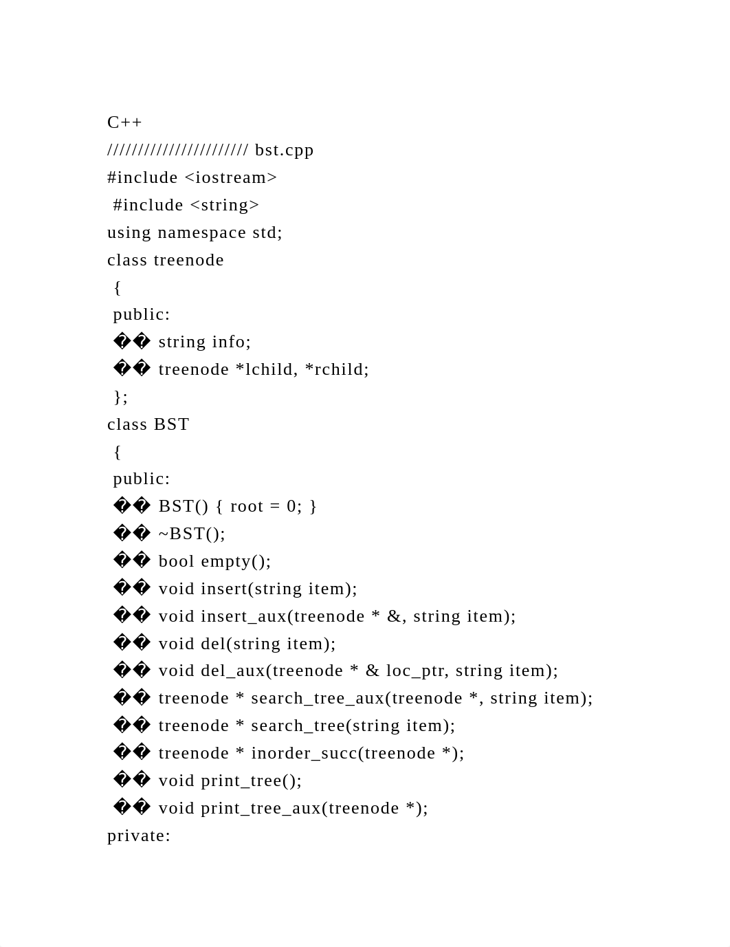 C++ bst.cpp#include iostream #include.docx_duilt8kulcc_page2