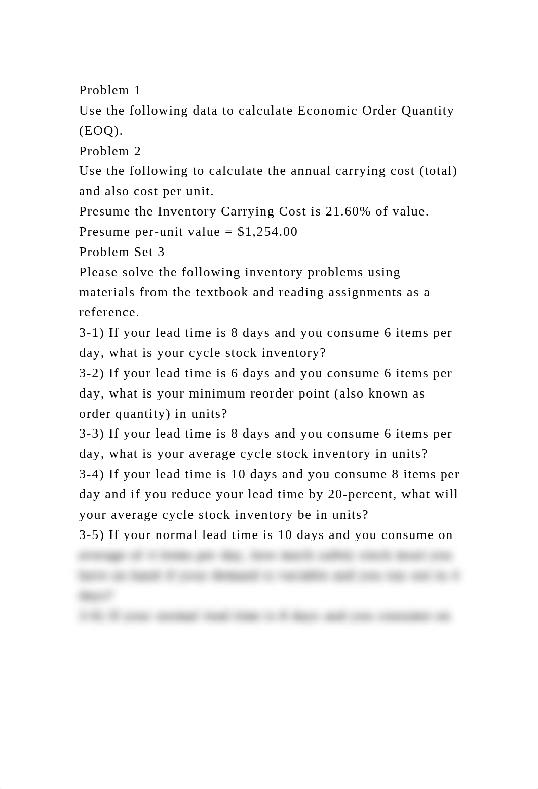 Problem 1Use the following data to calculate Economic Order Quanti.docx_duitoebhmpn_page2