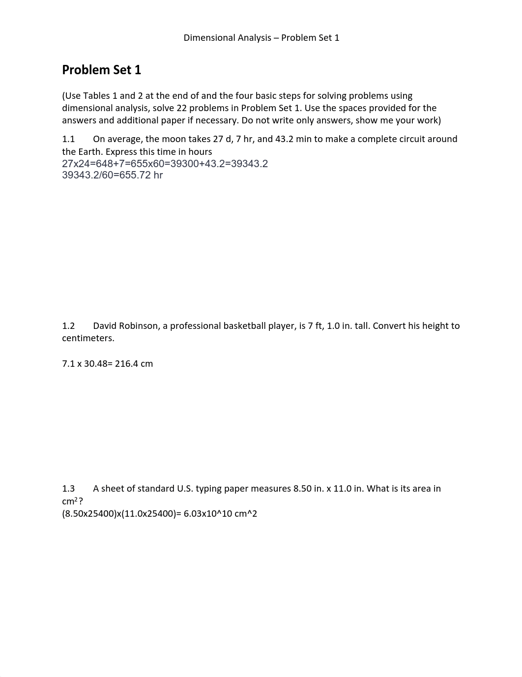 Dimensional Analysis - Problem Set 1 post lab .pdf_duj235tator_page1