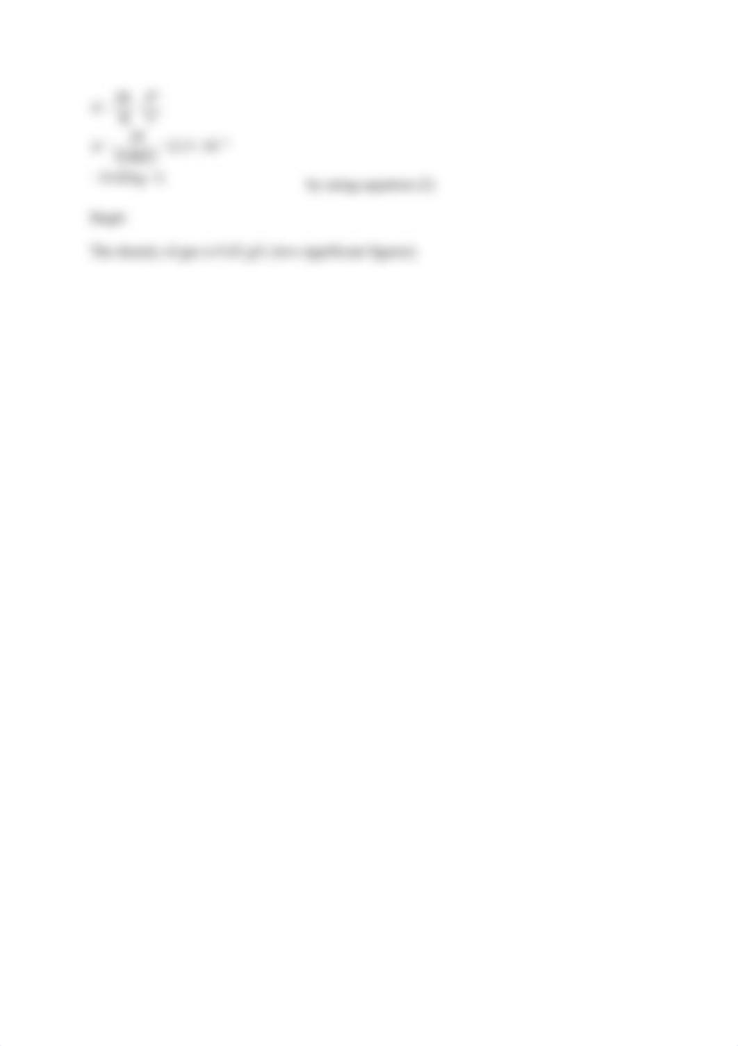 A quantity of COCO gas occupies a volume of 0.32 LL at 1.9 atmatm and 303 KK . The pressure of the g_dujbryf51mr_page3