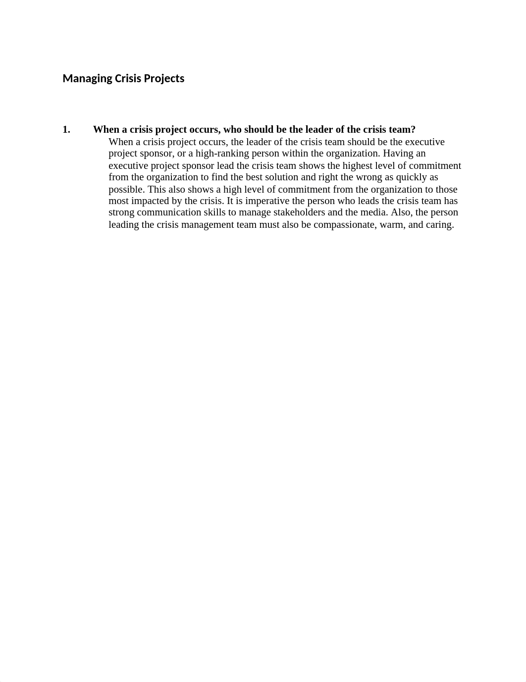 1. When a crisis project occurs, who should be the leader of the crisis team? .docx_dujiqqz6wdh_page1