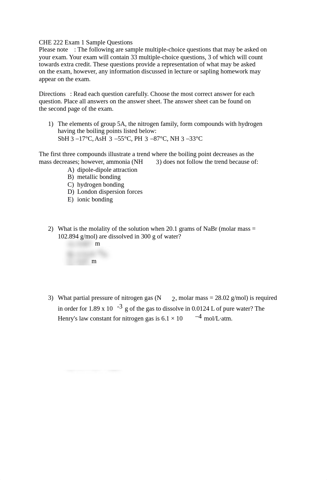 CHE 222 Exam 1 Sample Questions_dujv3889j8o_page1