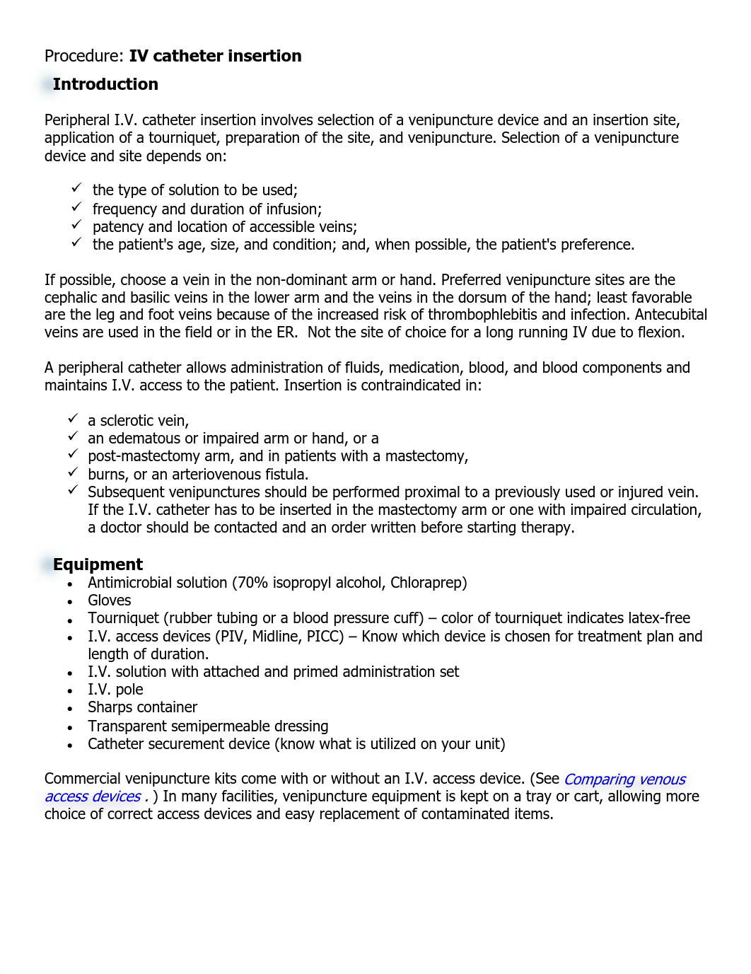 Lippincott Procedures - IV Catheter Insertion_duk2ghyokiy_page1