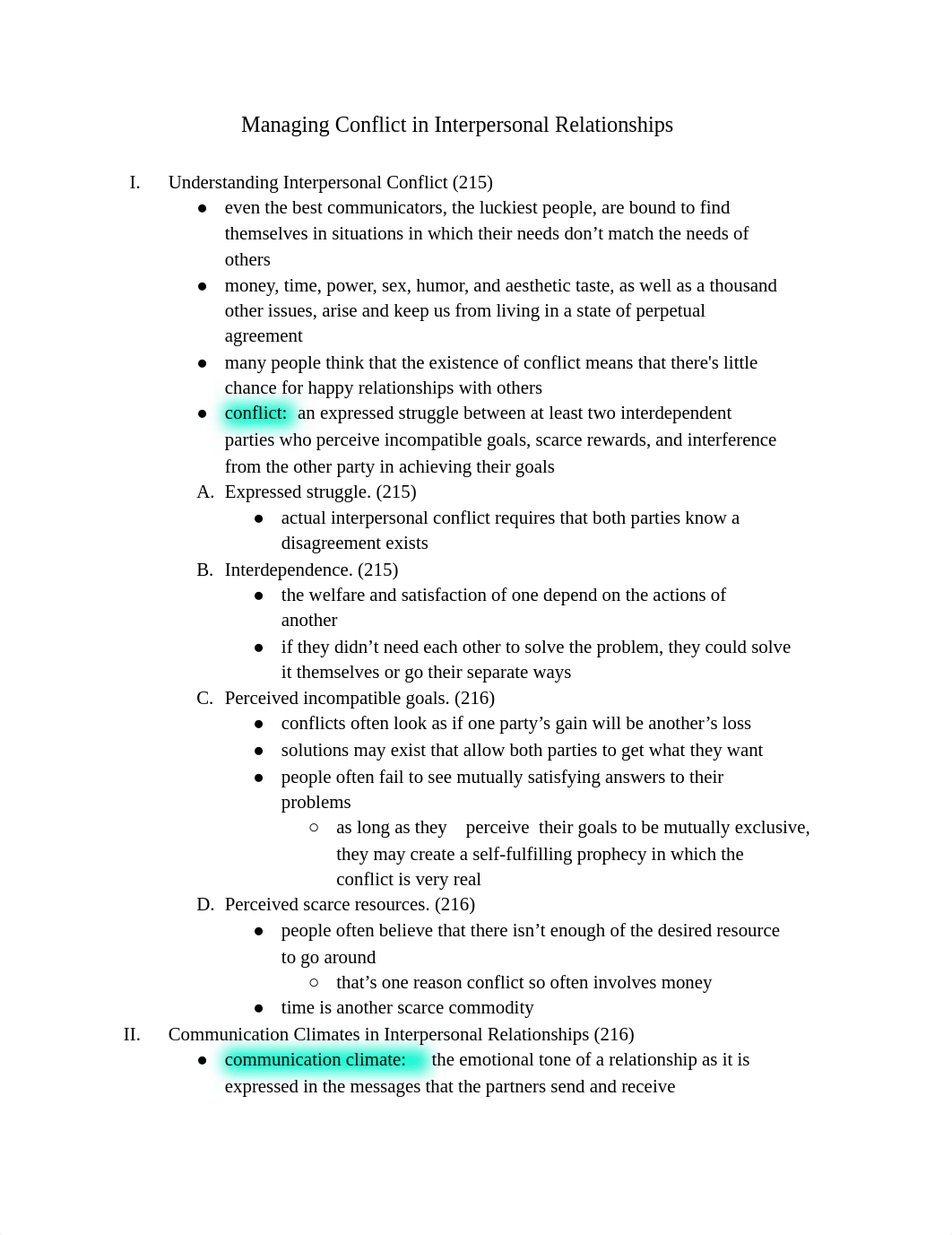 Managing Conflict in Interpersonal Relationships Notes.pdf_dukuba7a72b_page1