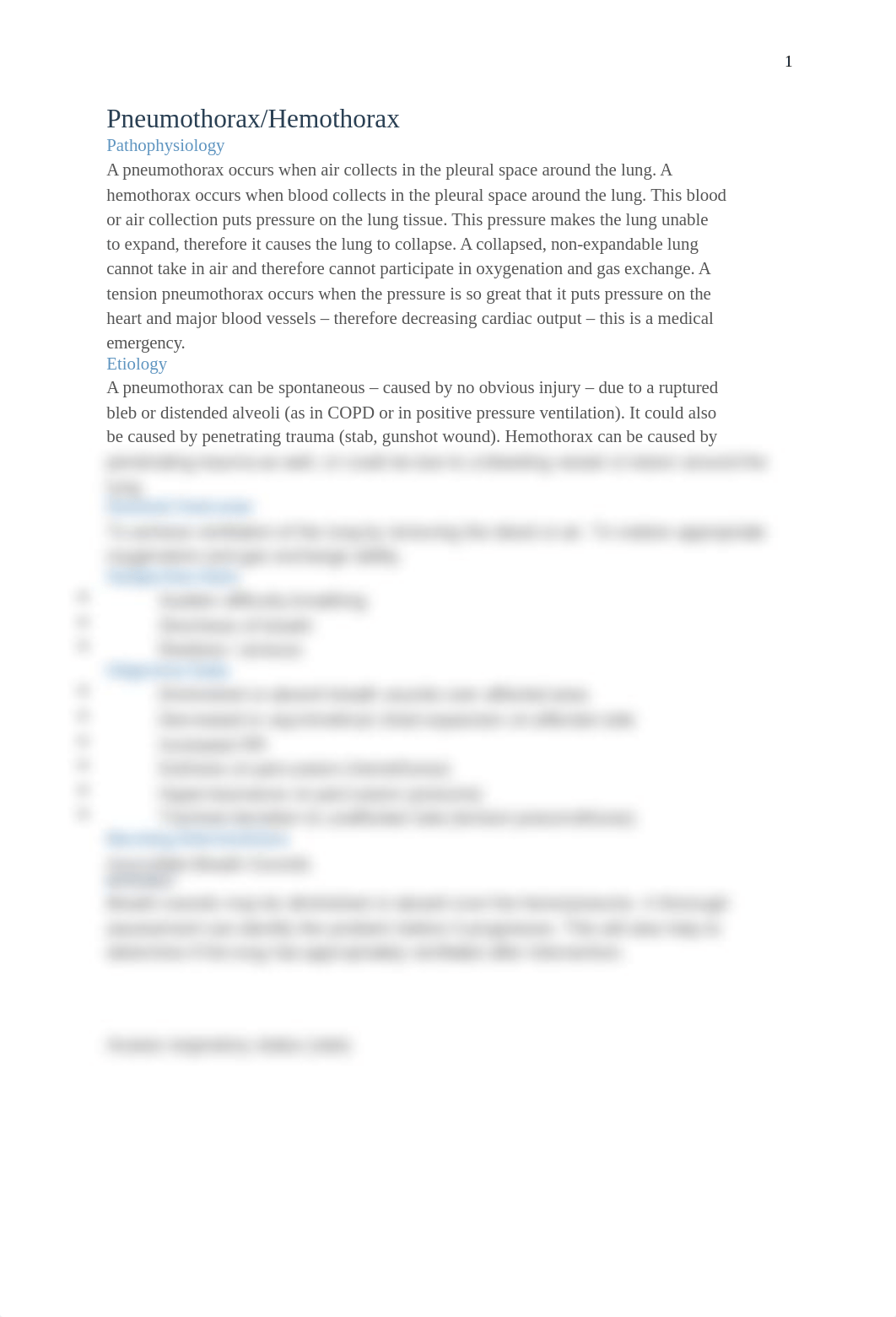 Pneumothorax and Hemothorax nursing interventions.docx_dukuq06p9rm_page1