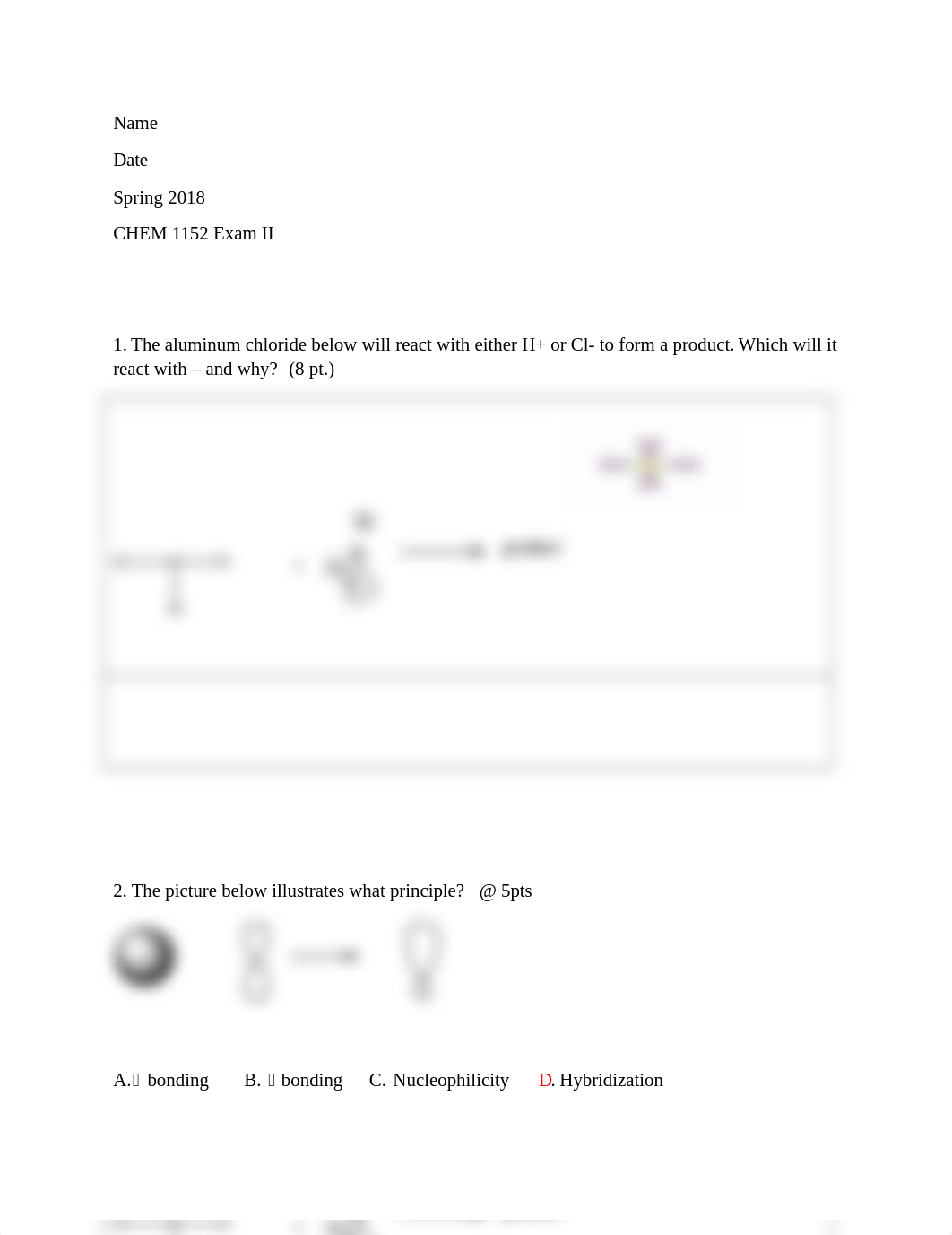 Spring 2018 CHEM 1152 Exam II Answers.docx_dukwge7tdv0_page1