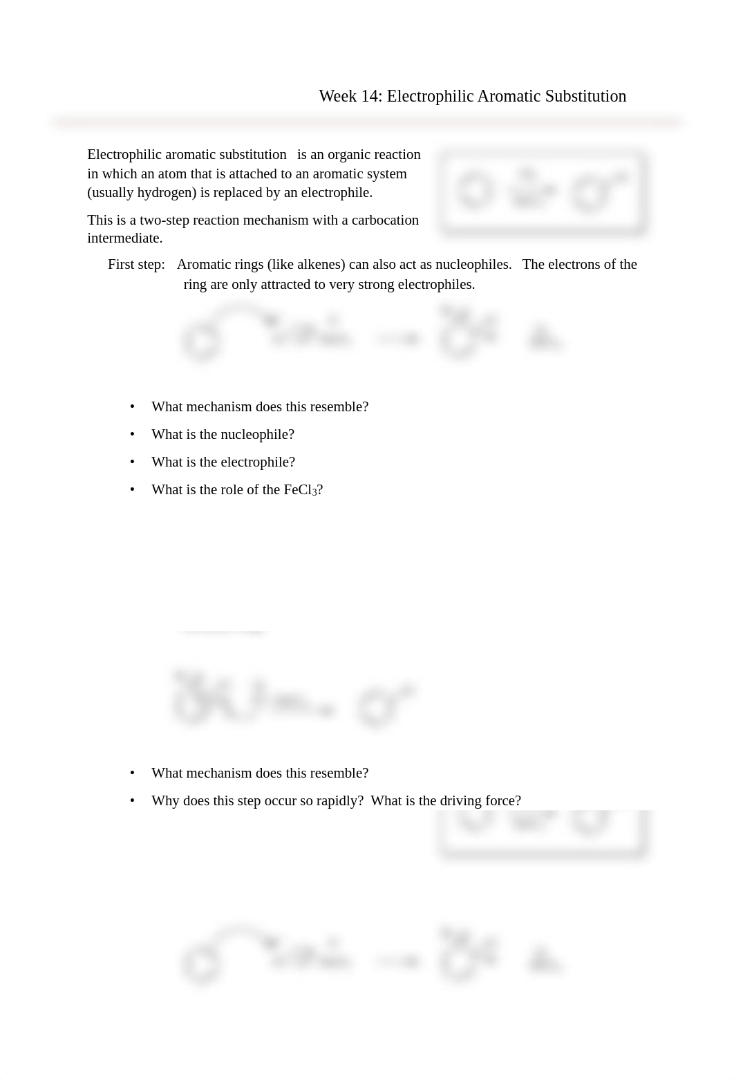 Week 14 Electrophilic Aromatic Substitution - Kate Graham.pdf_dul04c8qwhu_page1