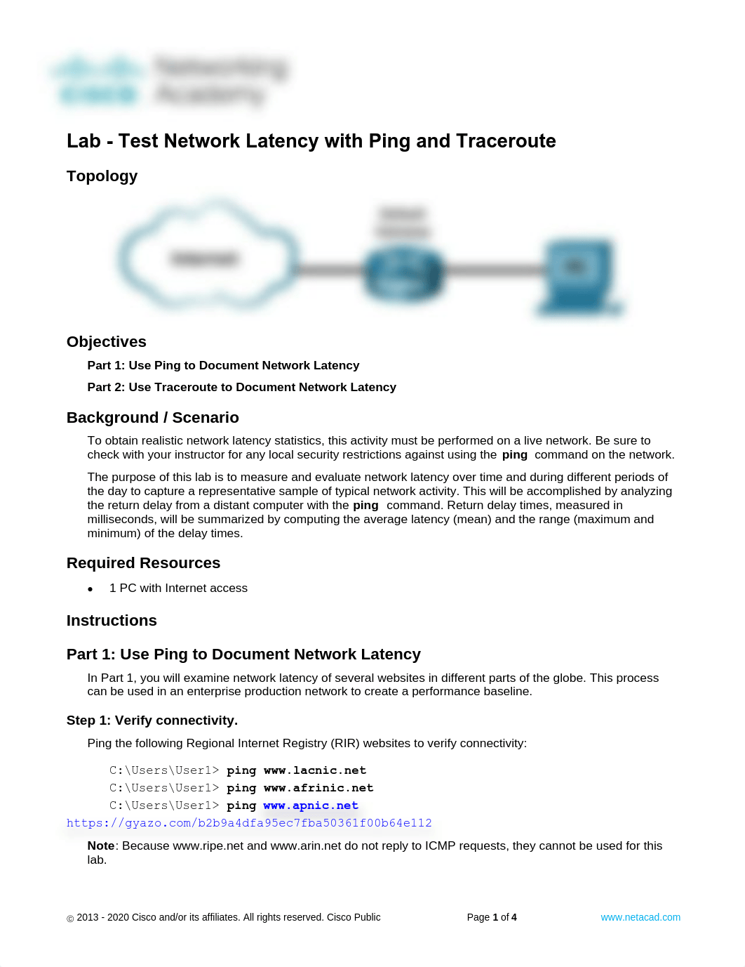 17.4.6 Lab - Test Network Latency with Ping and Traceroute.pdf_dul6pwbe3w8_page1