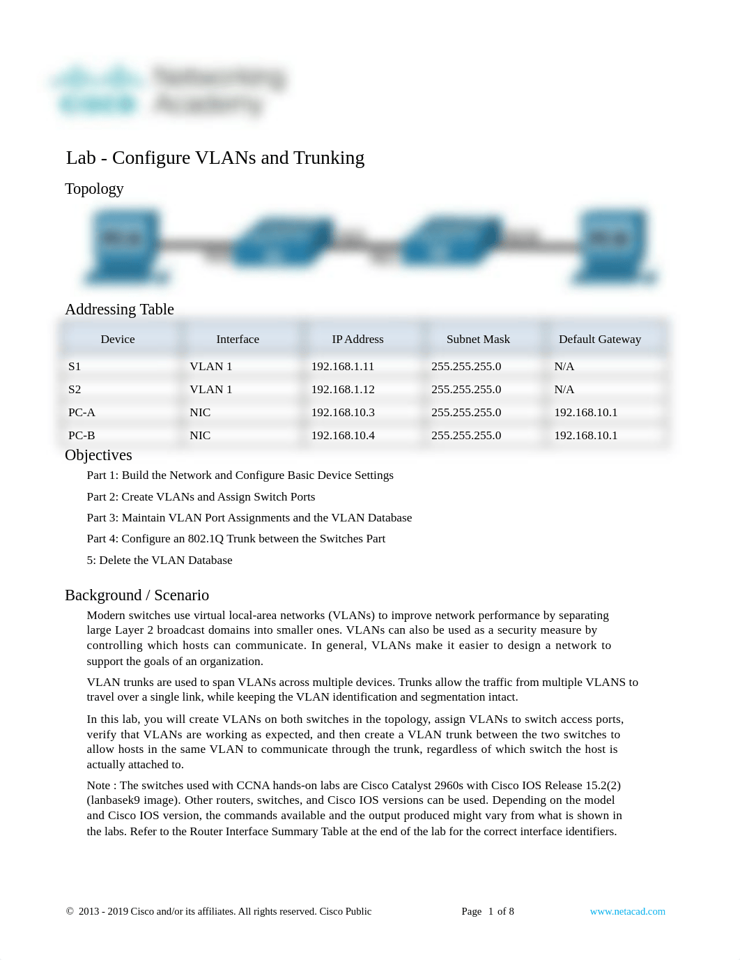 3.4.6 Lab - Configure VLANs and Trunking(1).docx_duls63api1r_page1