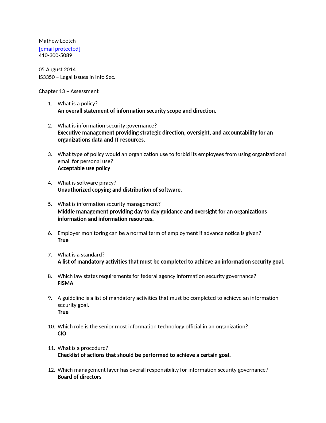 IS3350Legal Issues in InfoSec Homework 13 Assessment_dulu2kdagz7_page1