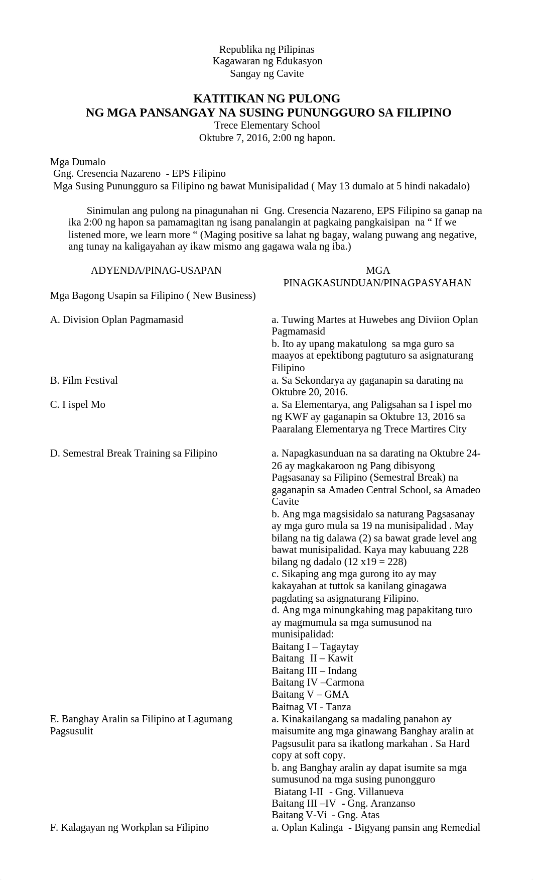 Katitikan ng Pagpupulong sa Filipino (Oktubre 7, 2016)_dumaitpz21x_page1