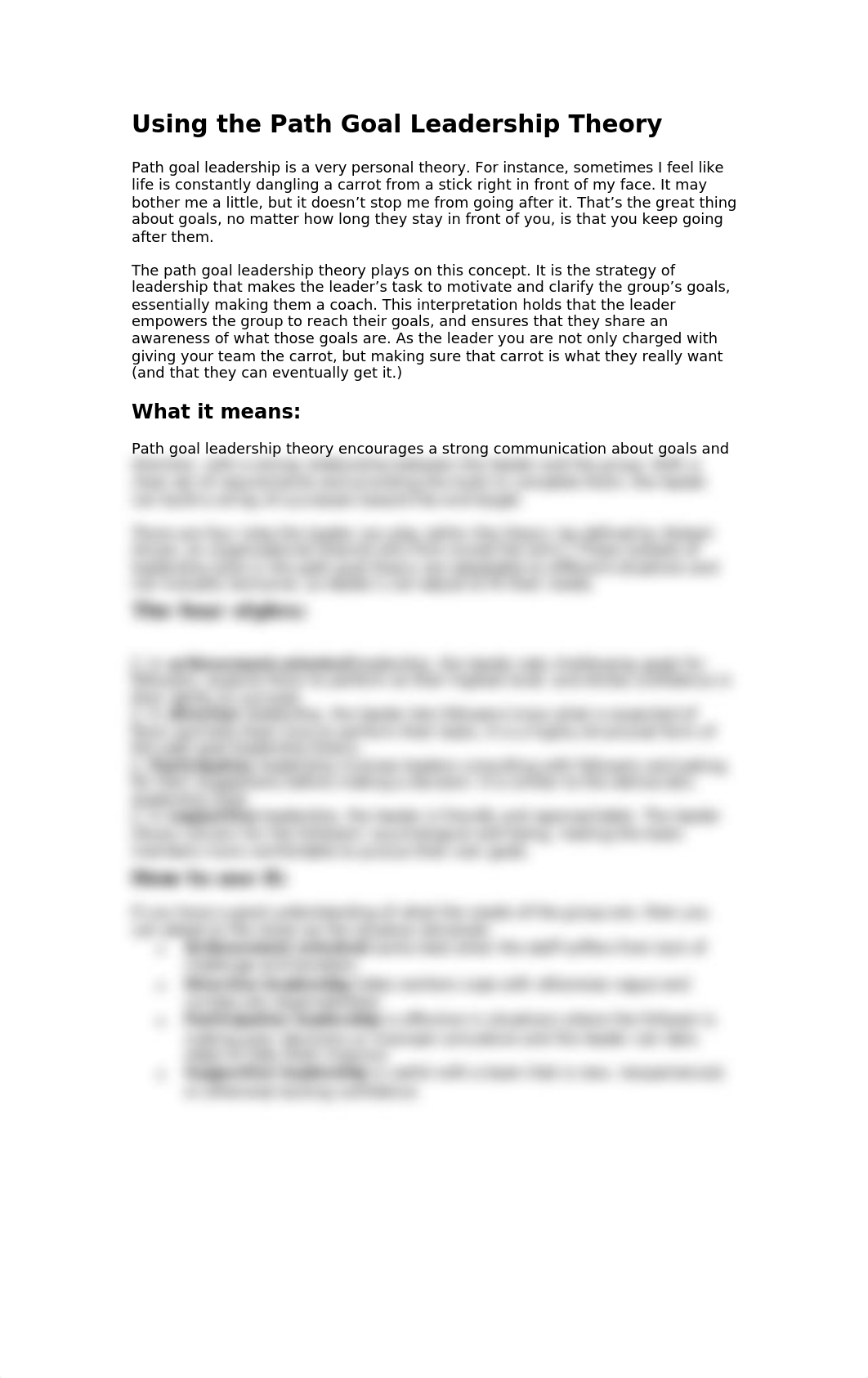 Using the Path Goal Leadership Theory.doc_dun51bd5pwj_page1