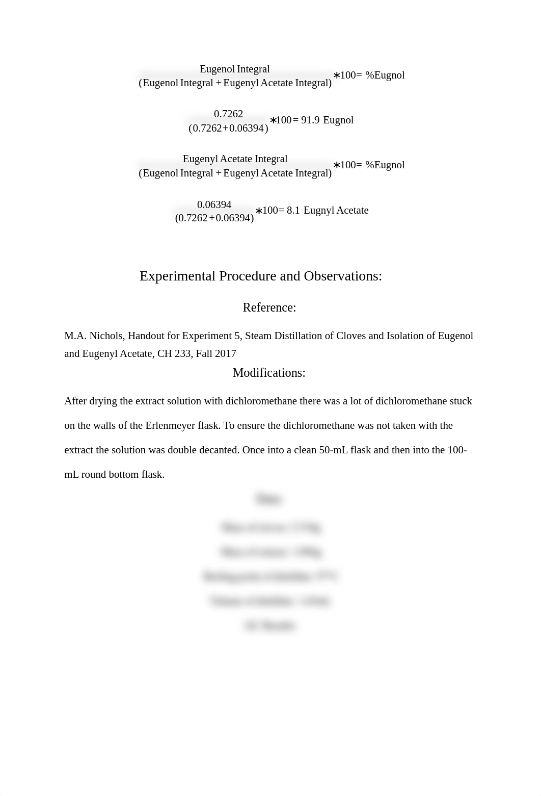 O-chem Exp. 5 Steam Distillation of Cloves and Isolation of Eugenol and Eugenyl Acetate.docx_dunnmv2ts4l_page4