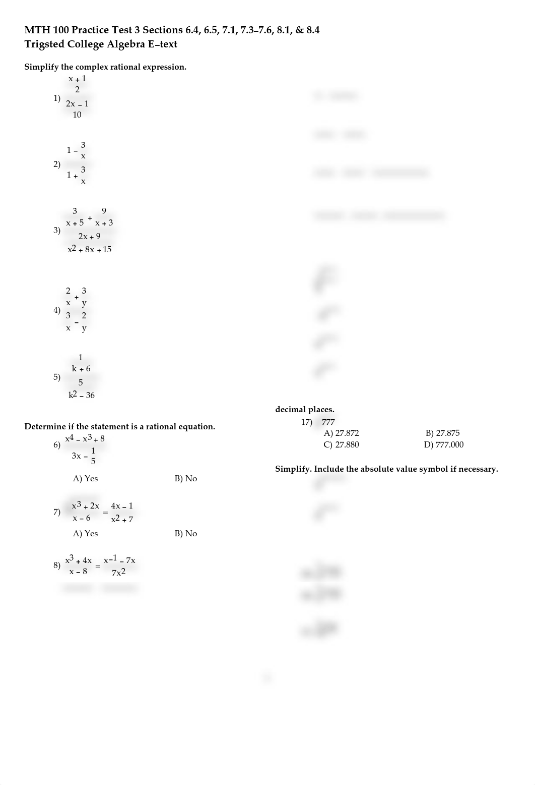 Practice Test 3 on Precalculus_dunodnmf25a_page1