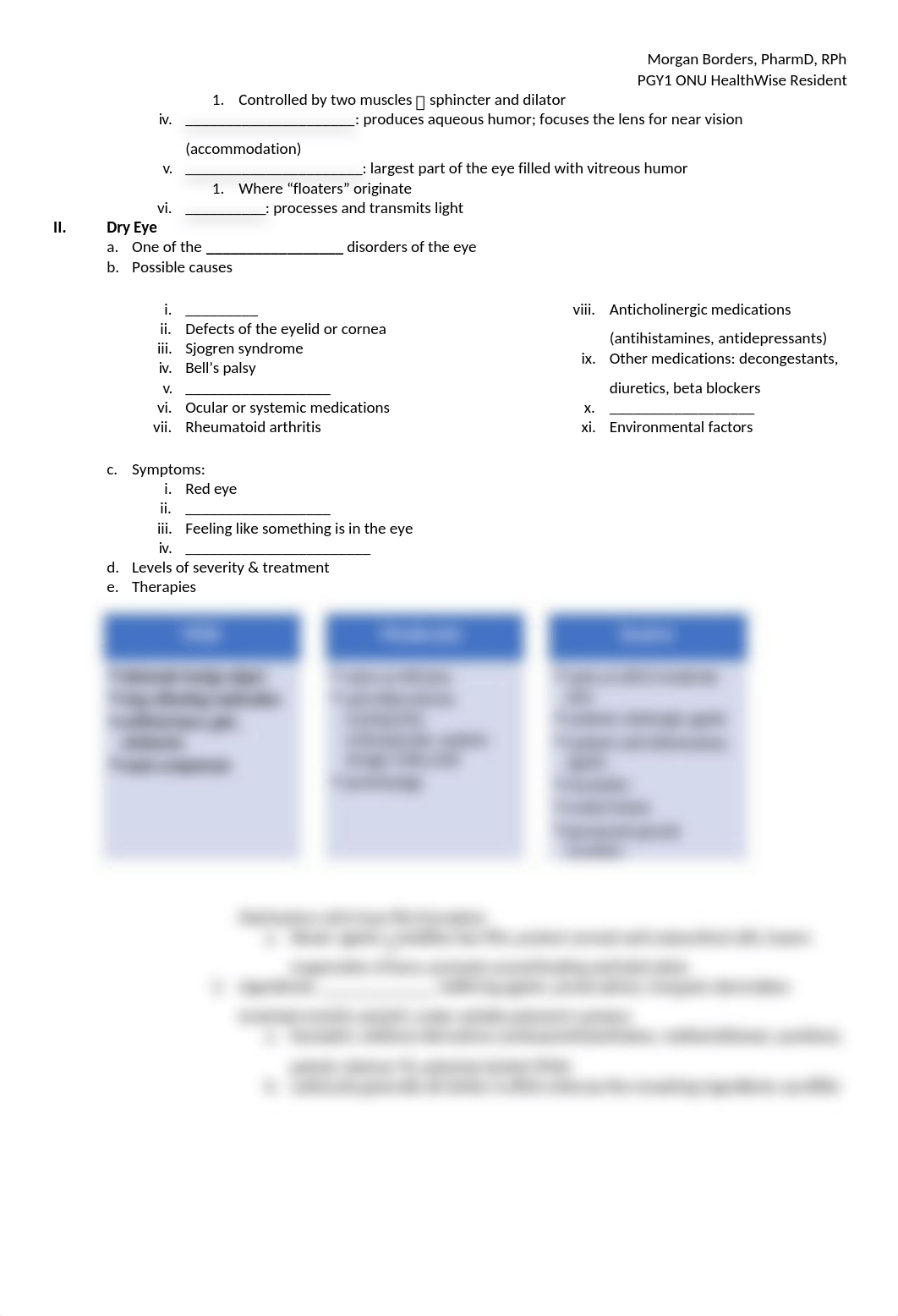 Student - Ophthalmic Disorders and Lens Care Outline.docx_dunuo2l8zct_page2