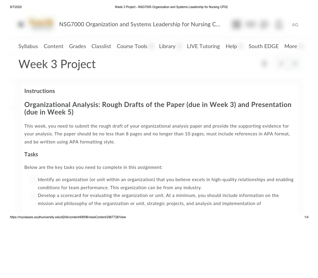 Week 3 Project - NSG7000 Organization and Systems Leadership for Nursing CP02.pdf_dunzwbtjhie_page1