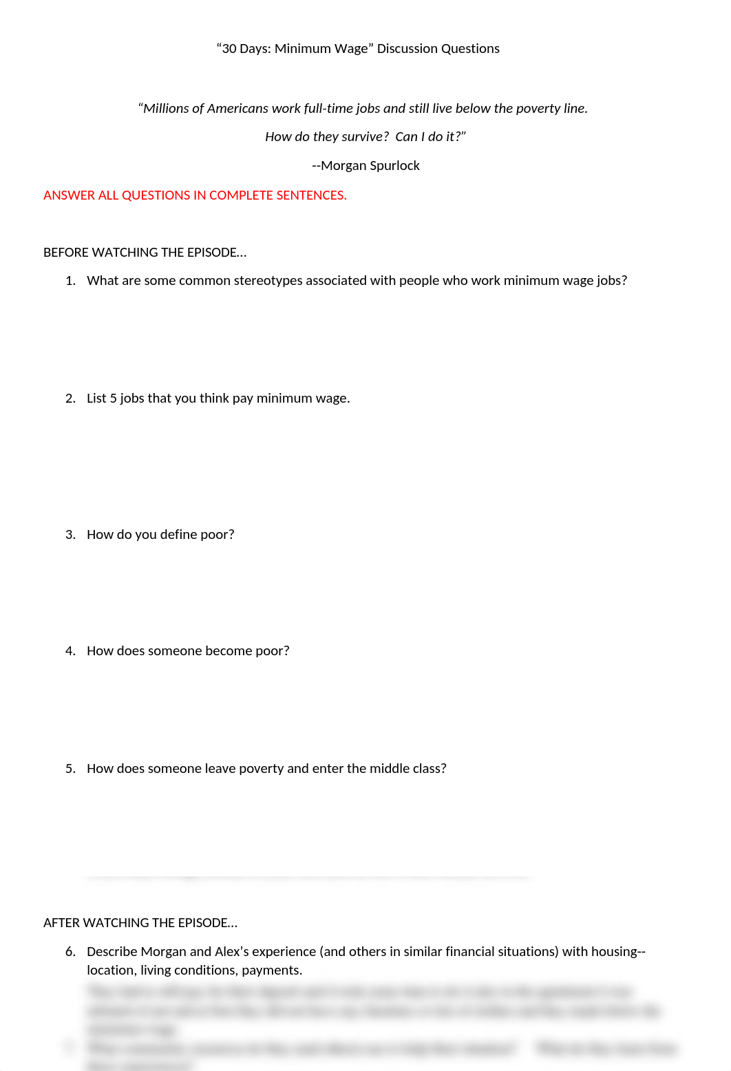 30 Days Minimum Wage Discussion Questions FULL SHEET (1).docx_duo4zph3l4r_page1