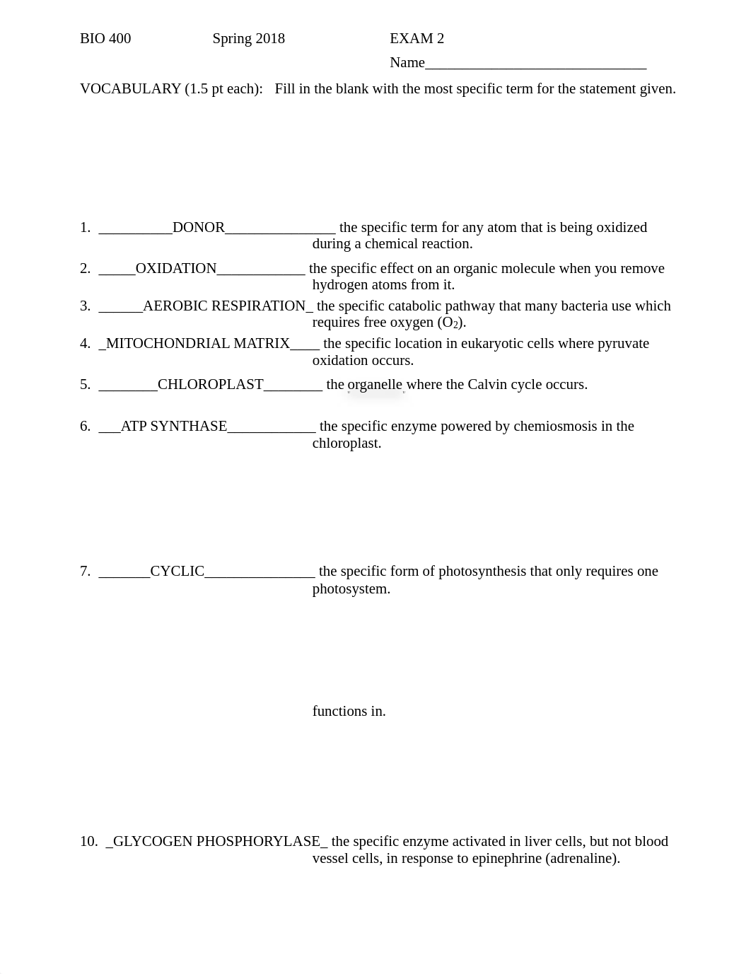 Bio 400 Practice Exam 2 S 18.FLC ANSWER KEY.pdf_duo7i7it6v2_page1