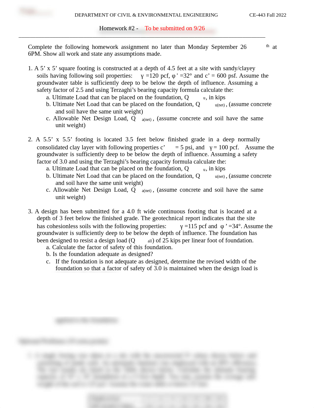 CE 443 HW_2 Bearing Capacity I_Due 9-26.pdf_duorixl8cmm_page1