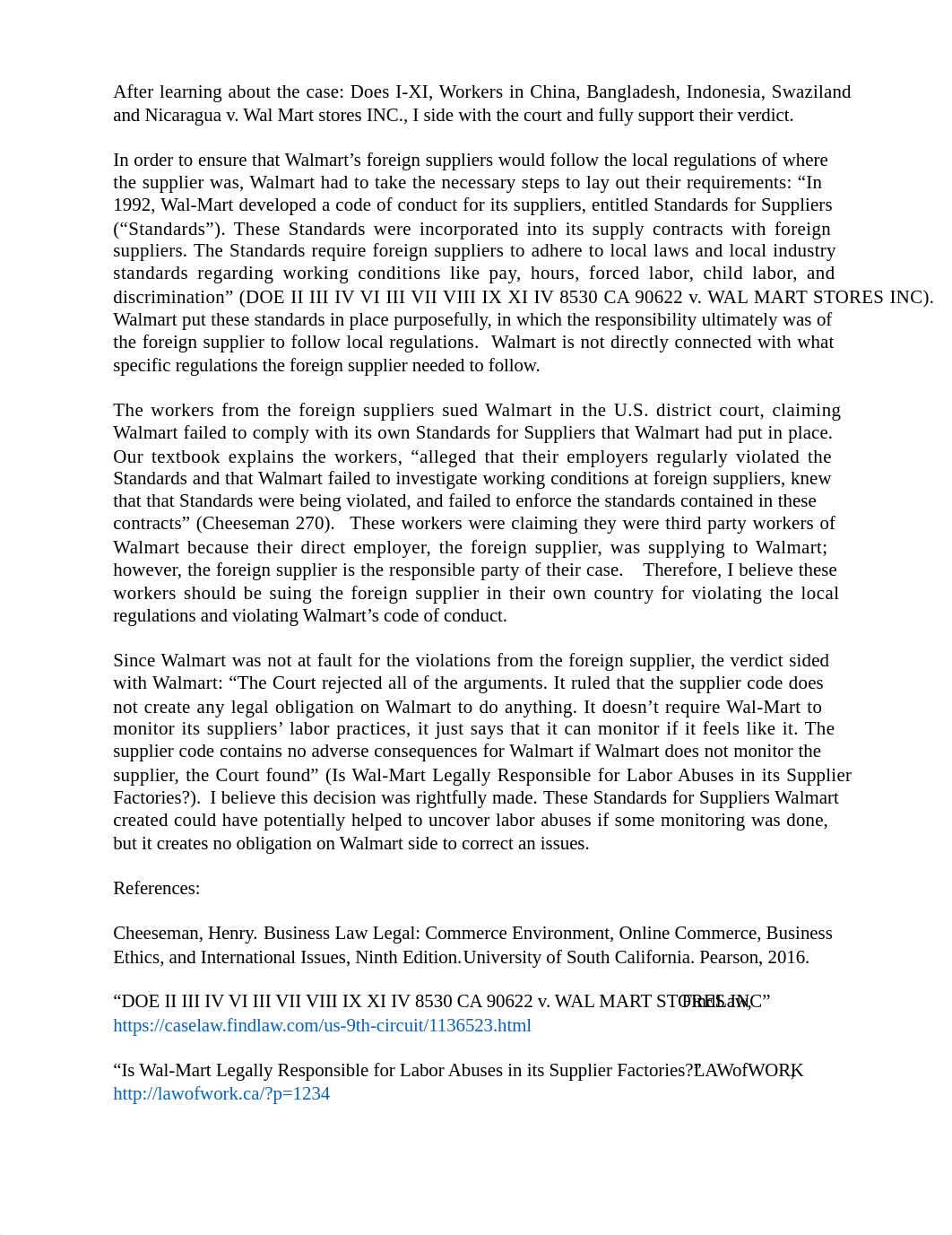 Workers in China, Bangladesh, Indonesia, Swaziland and Nicaragua v. Wal Mart stores INC..docx_duowtn7753h_page1