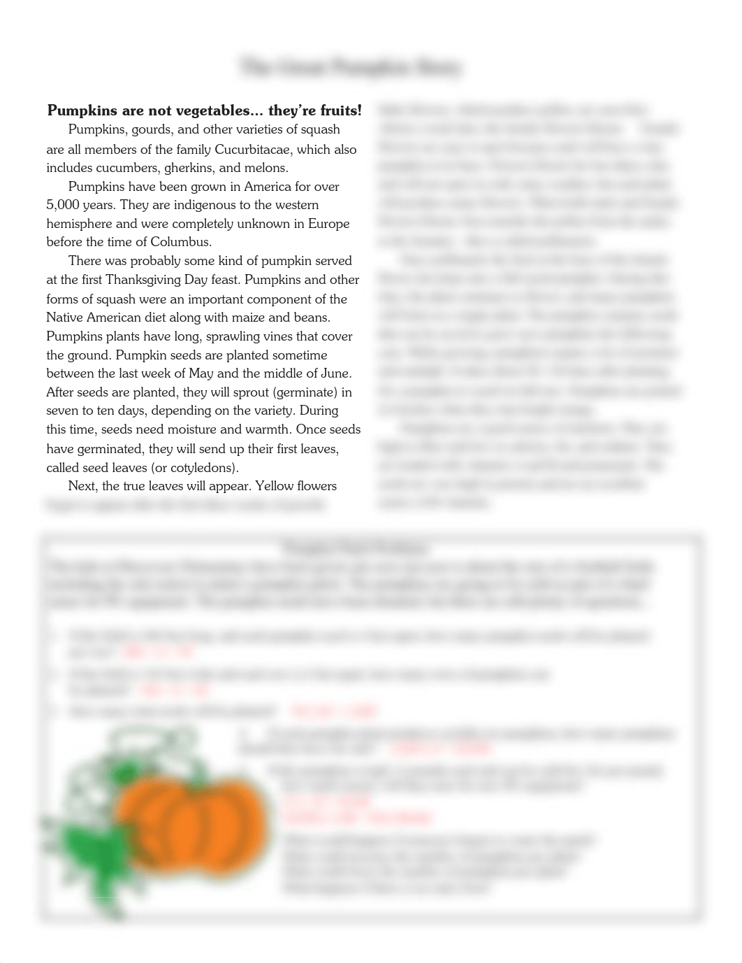 The Great Pumpkin Story Answer Key.pdf_dupvhqst5sf_page1