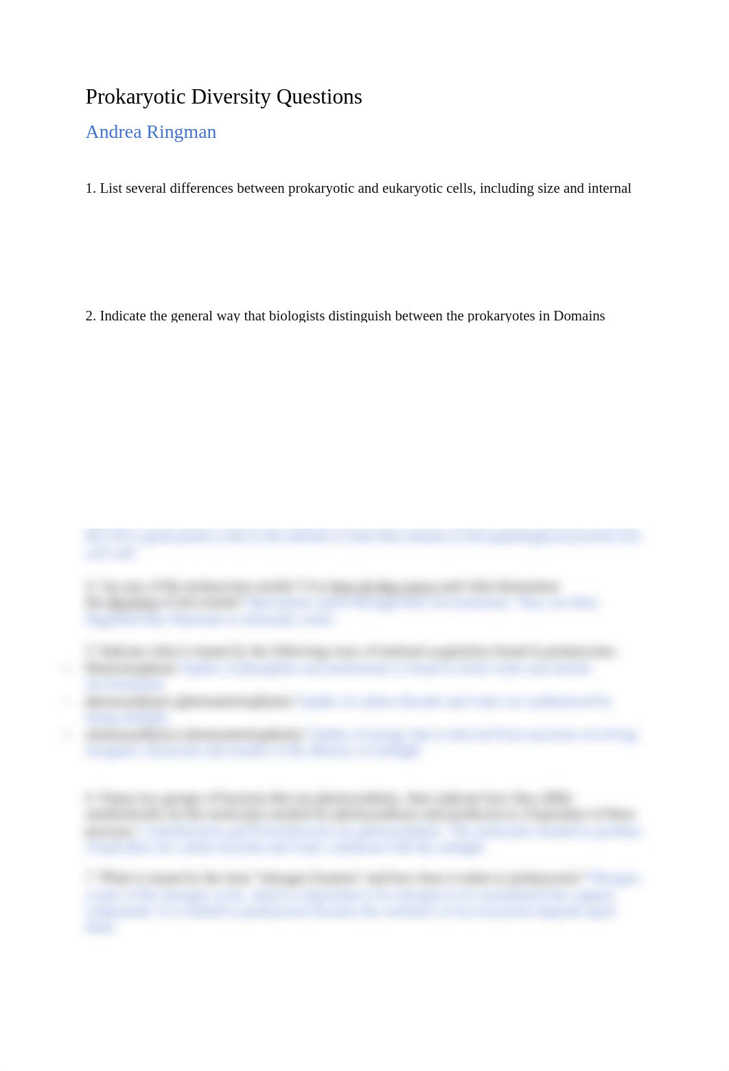 Prokaryotic Diversity Questions_Andrea Ringman_dupwahpnrlj_page1