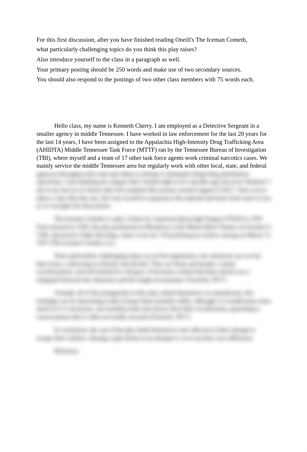 20th Century American Drama_HUM1020_2007A_Discussion Question # 1.docx_duq6l9xxd0v_page1