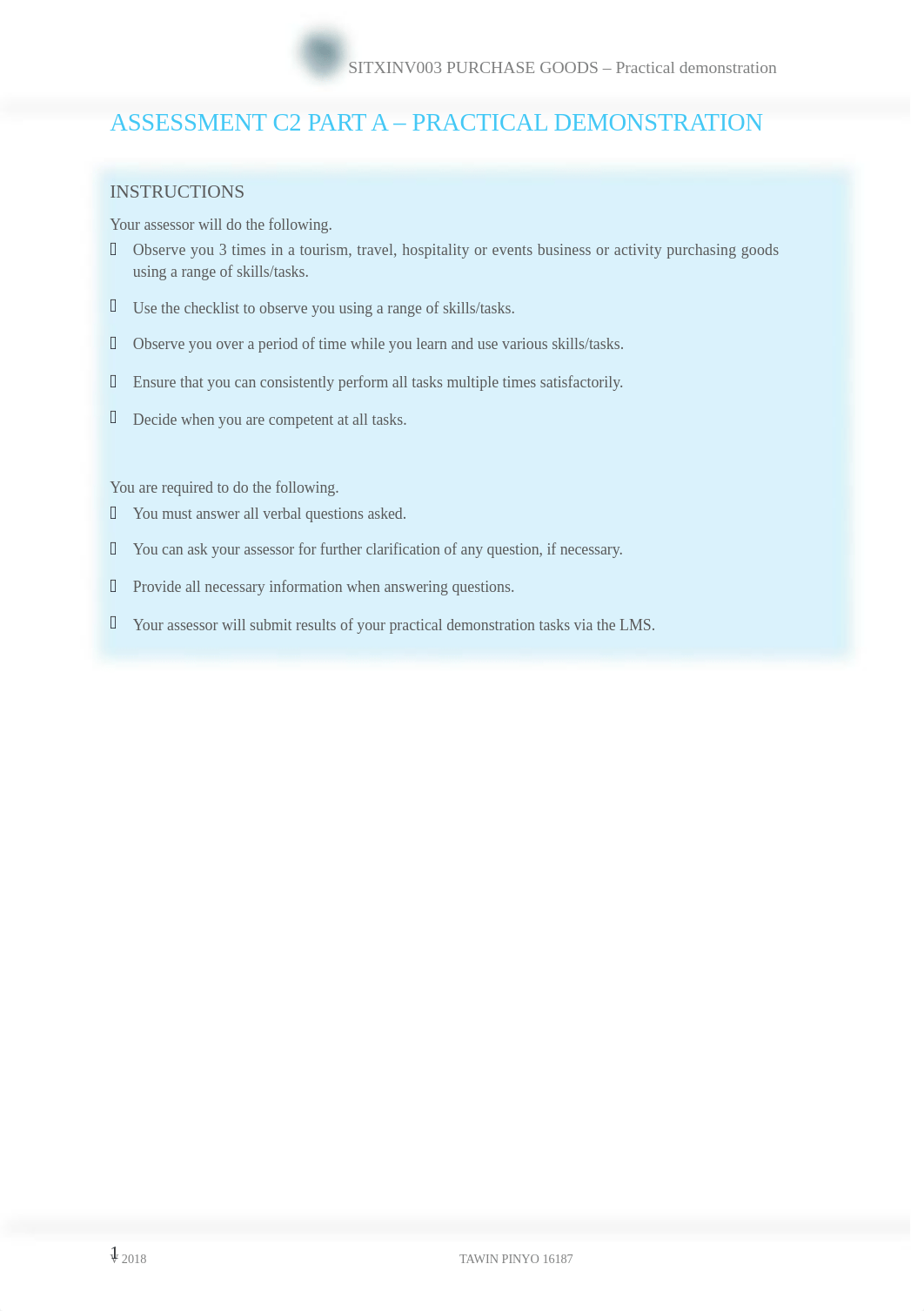 SITXINV003_Assessment_C2_Part_A_Practical_demo_V1-0.docx_duqhmssy4gu_page1