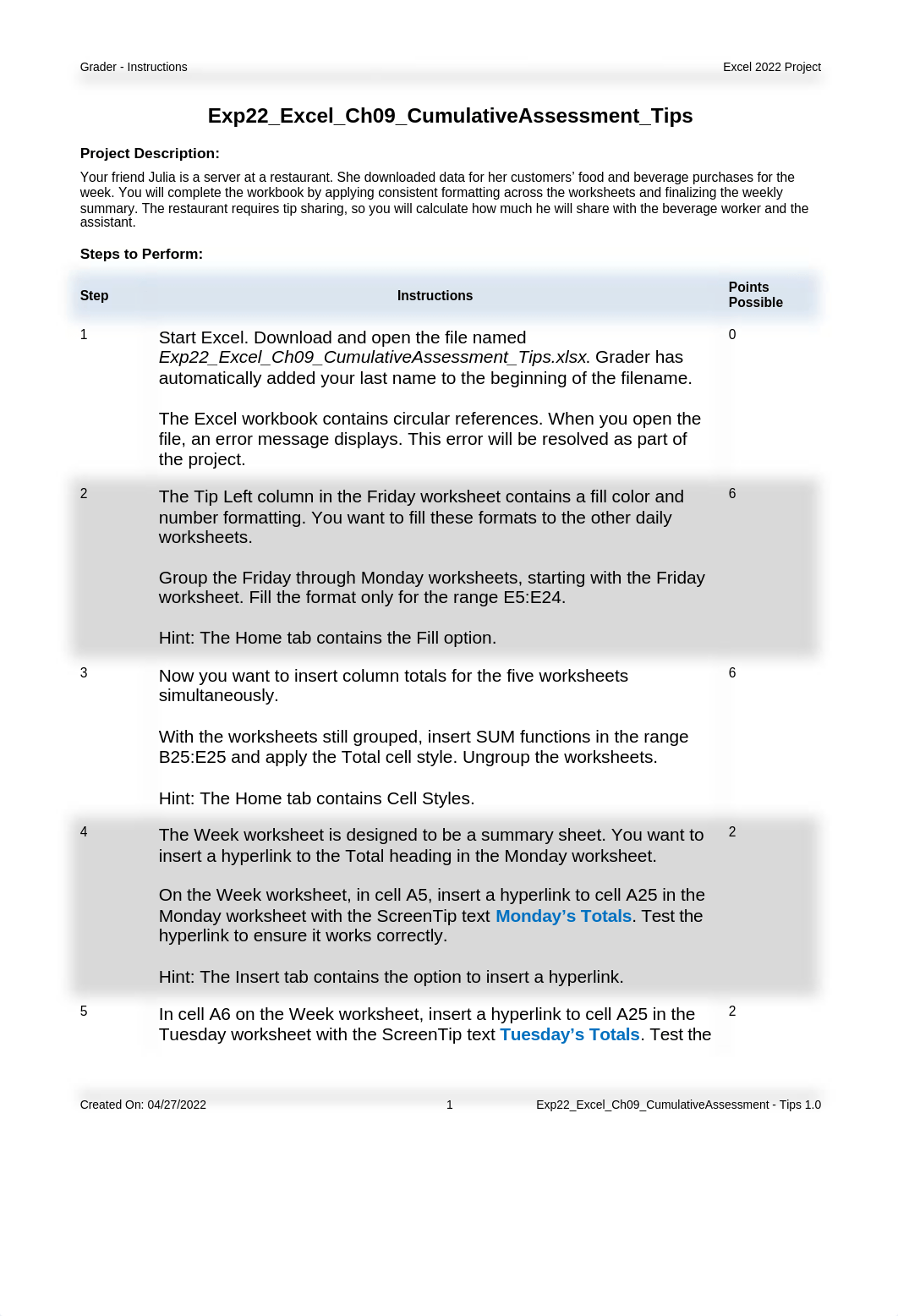 Exp22_Excel_Ch09_CumulativeAssessment_Tips_Instructions.docx_durfincf91s_page1