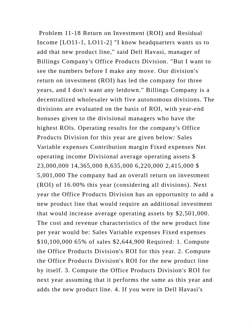 Problem 11-18 Return on Investment (ROI) and Residual Income [LO11-1,.docx_durjfd0s54w_page2