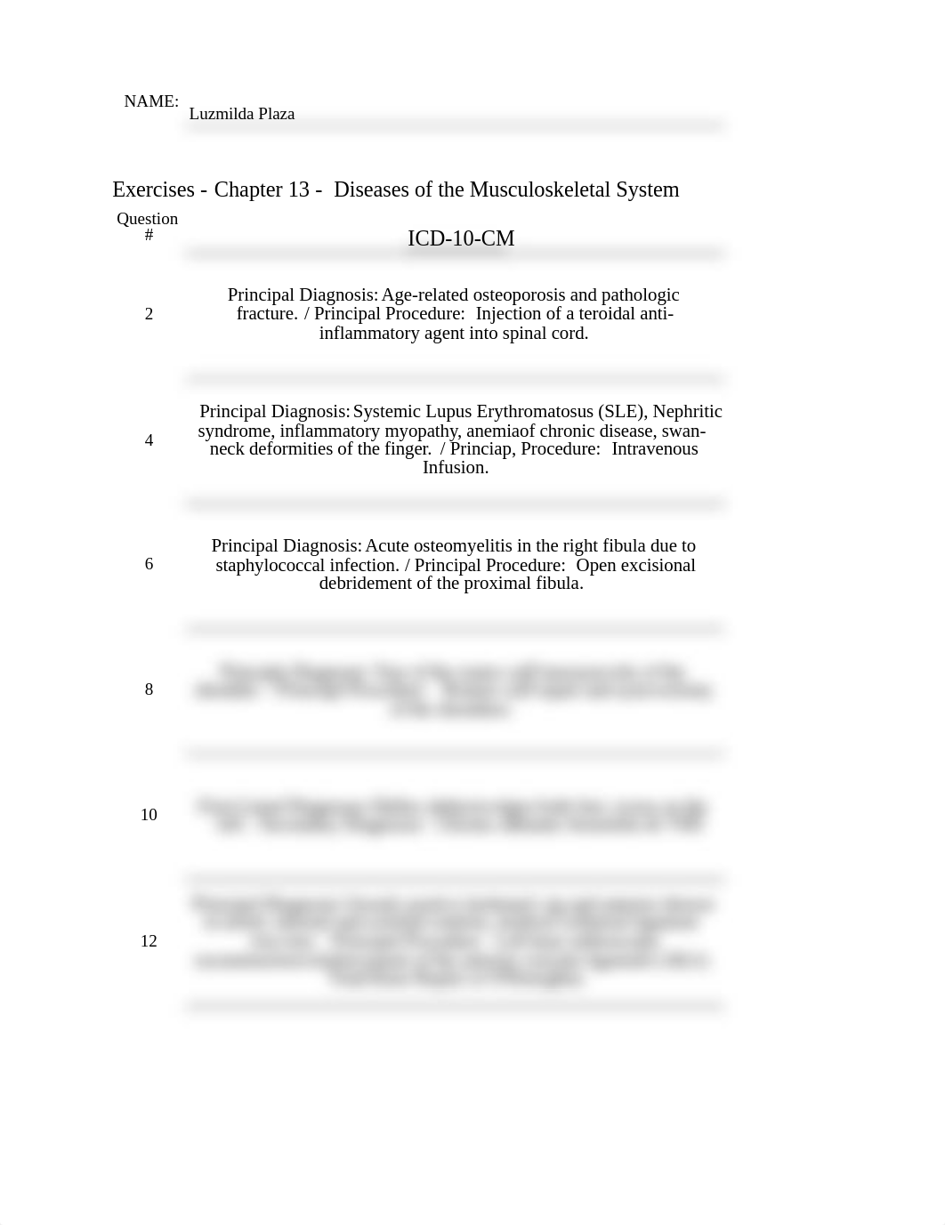 Exercises Chapter 13 - Diseases of the Musculoskeletal System(1).xlsx_durzs3ralh4_page1