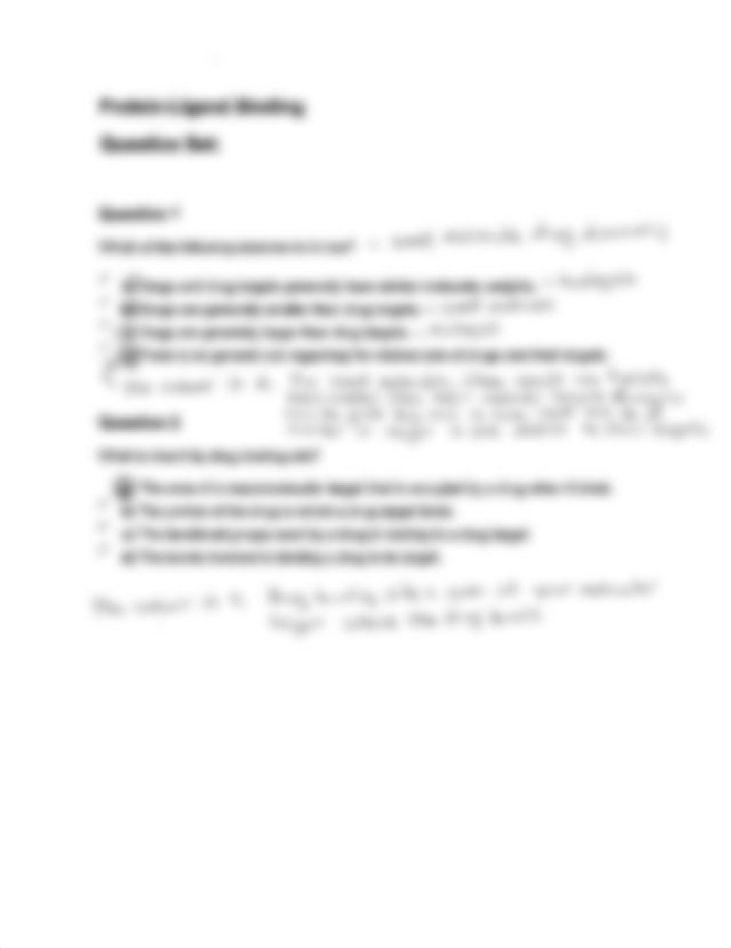 2019 MFDA PSC369 Molecular Target and Protein-Ligand Binding Problem Set Answers (1).pdf_duscl4ua4iq_page1