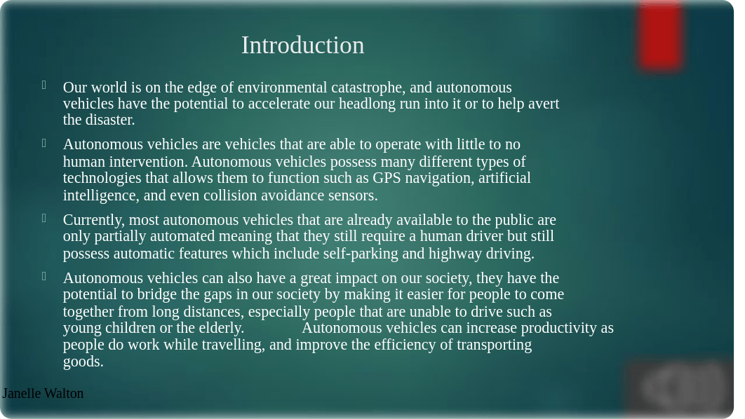 Autonomous Vehicles Group H_Final Presentation.pptx_duscwqkqmgm_page2