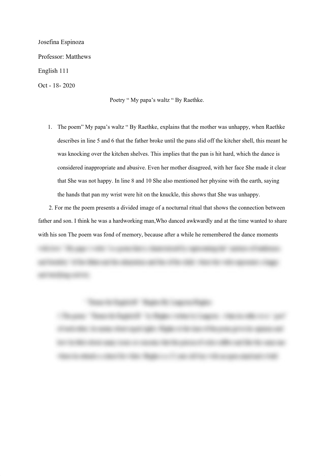 _Oct - 18- 2020Josefina Espinoza Professor_ Matthews  Poetry " My papa's waltz " By Raethke. (1).pdf_dusegikhojn_page1