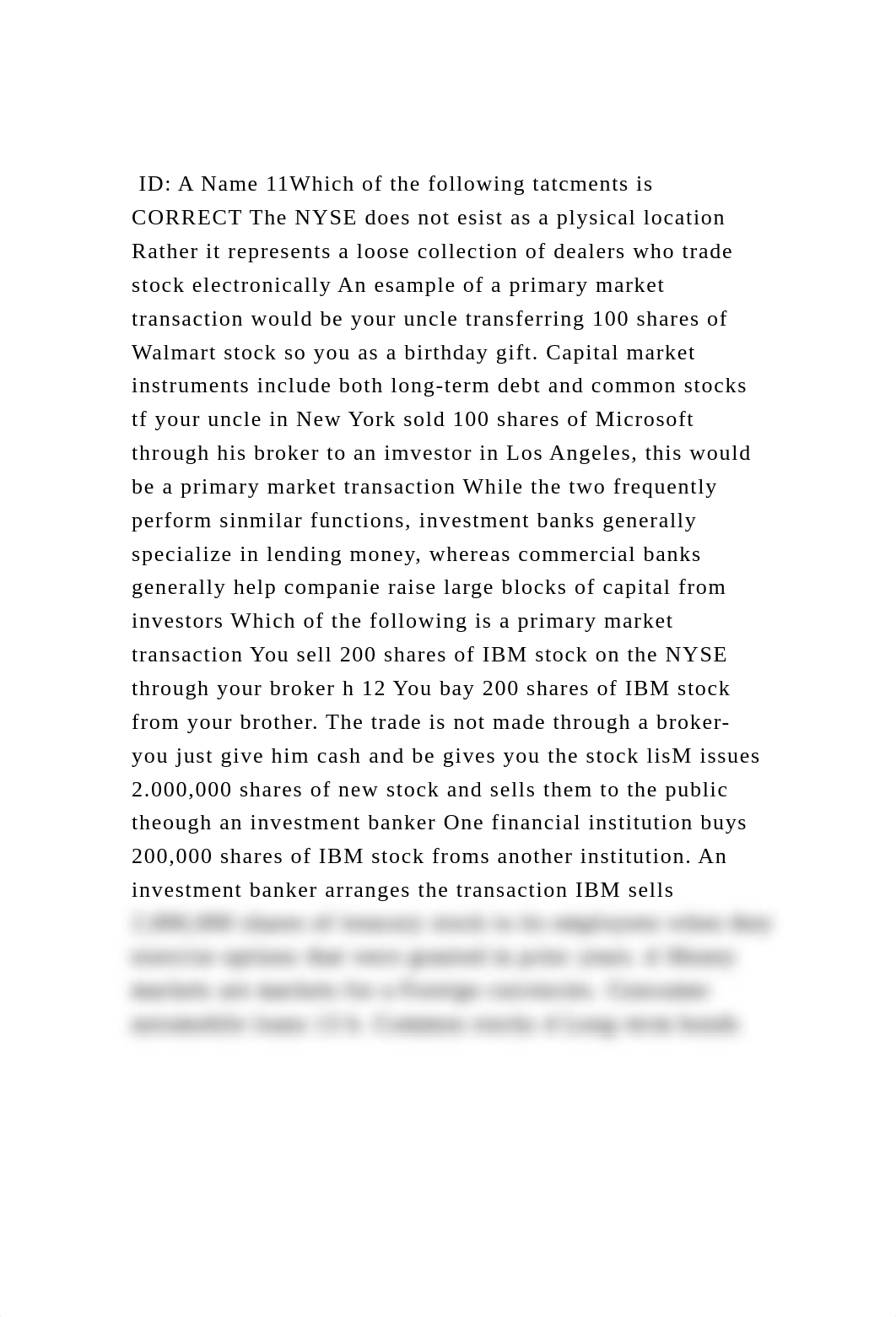 ID A Name 11Which of the following tatcments is CORRECT The NYSE.docx_dut8263fp9o_page2