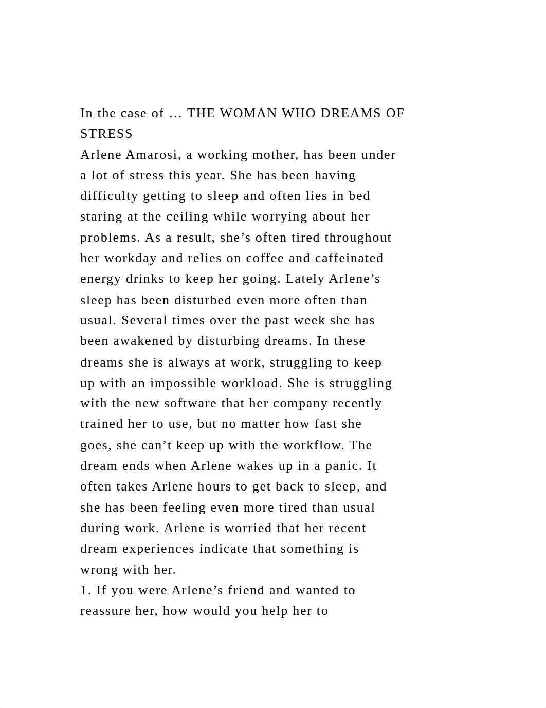 In the case of ... THE WOMAN WHO DREAMS OF STRESS Arlene Amarosi, .docx_dutb0hbsqiv_page2