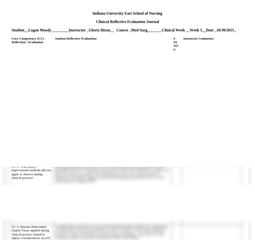 Clinical Reflective Evaluation Journal week 5_dutlyph0cjr_page1