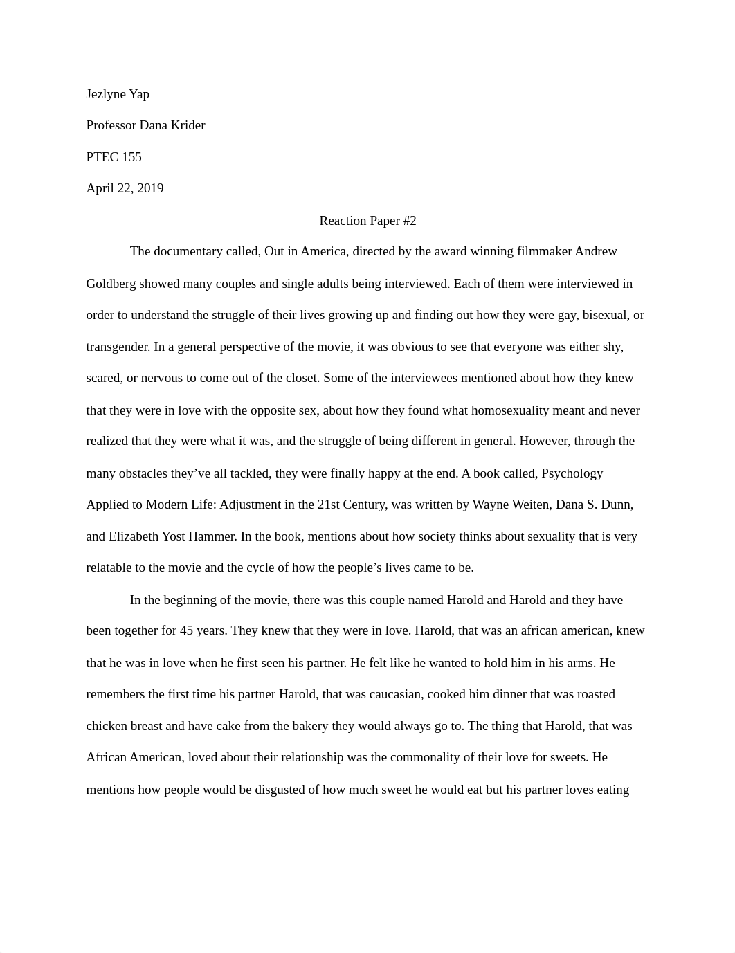 Spring 2019 Psych 124 Reaction Paper #2.pdf_dutoccb6tr0_page1