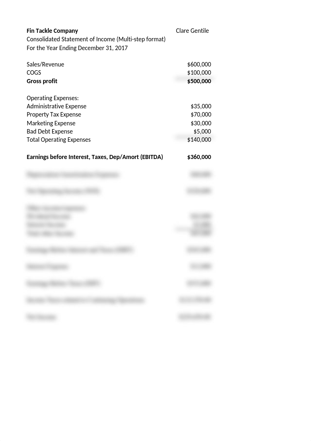 Quiz 1 Fin 406 Income statement.xlsx_dutsxtj2huu_page1