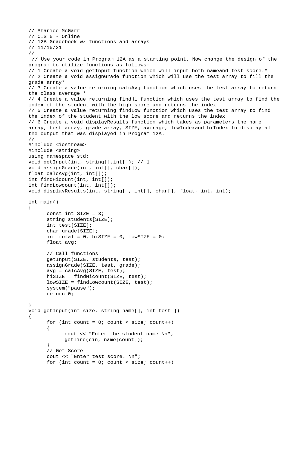 McGarr_Sharice_12B_Gradebook_functionsArrays.cpp_duu0gb5umex_page1