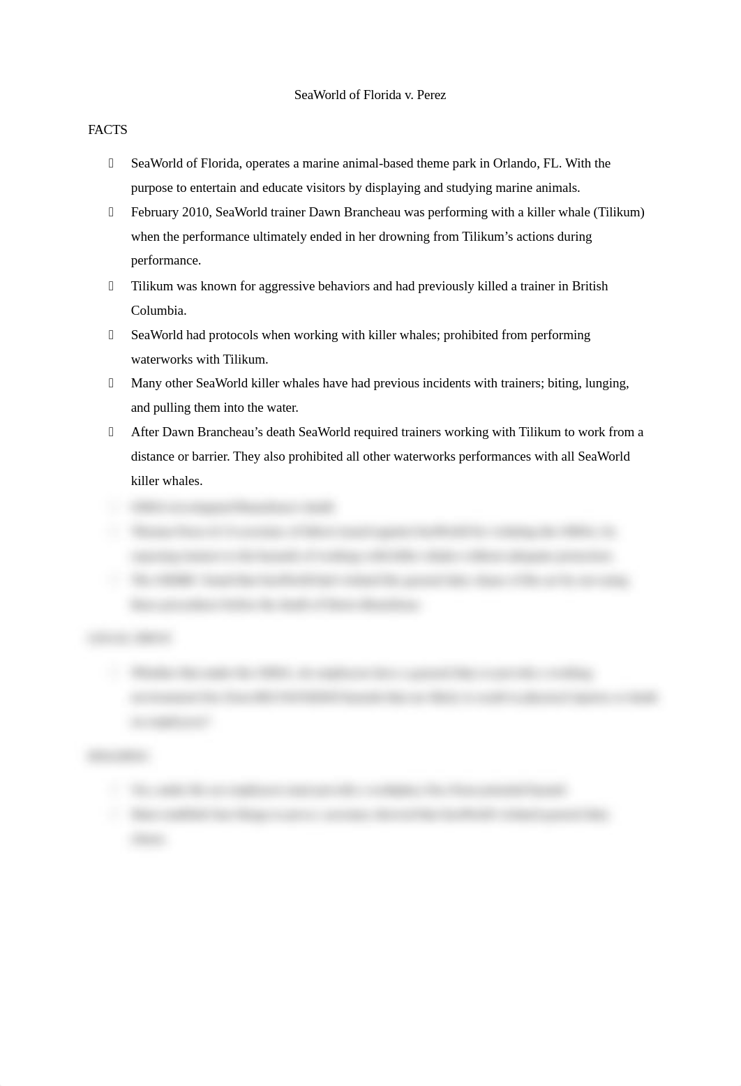 SeaWorld v Perez Case Brief.docx_duudu9jwjg9_page1