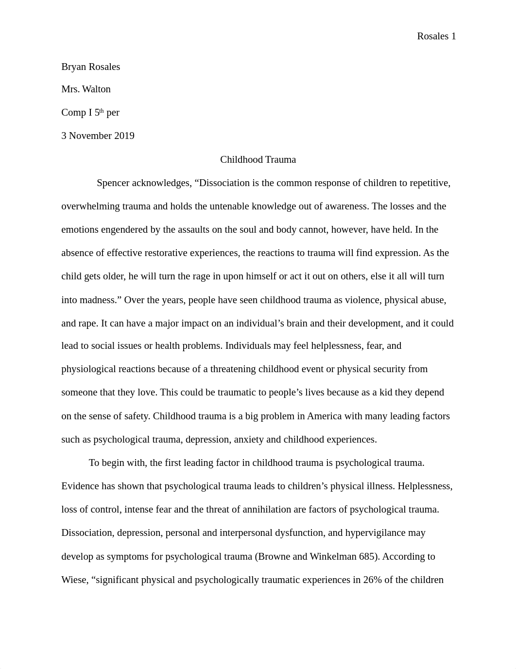 Informative essay(childhood trauma) Final paper.docx_duuto2wg6zd_page1