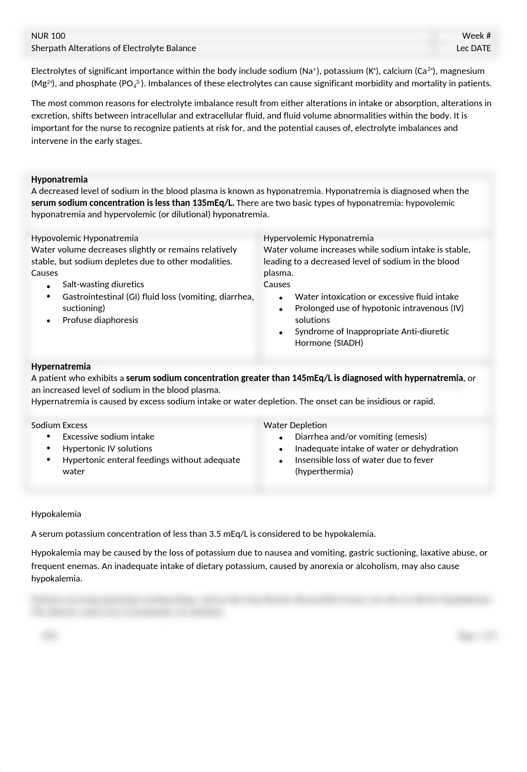 NUR100 Sherpath Ch 42 Electrolyte Balance Alterations.docx_duuu04gh36u_page1