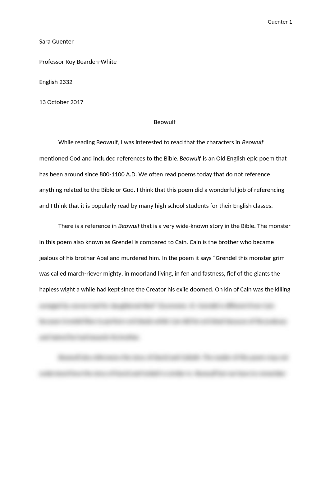 Beowulf Response Paper .docx_duuv1ch11t4_page1