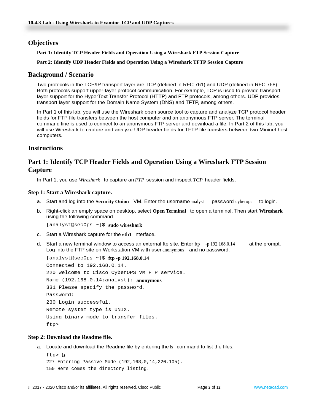 10.4.3 Lab - Using Wireshark to Examine TCP and UDP Captures.pdf_duux7tpnysr_page2