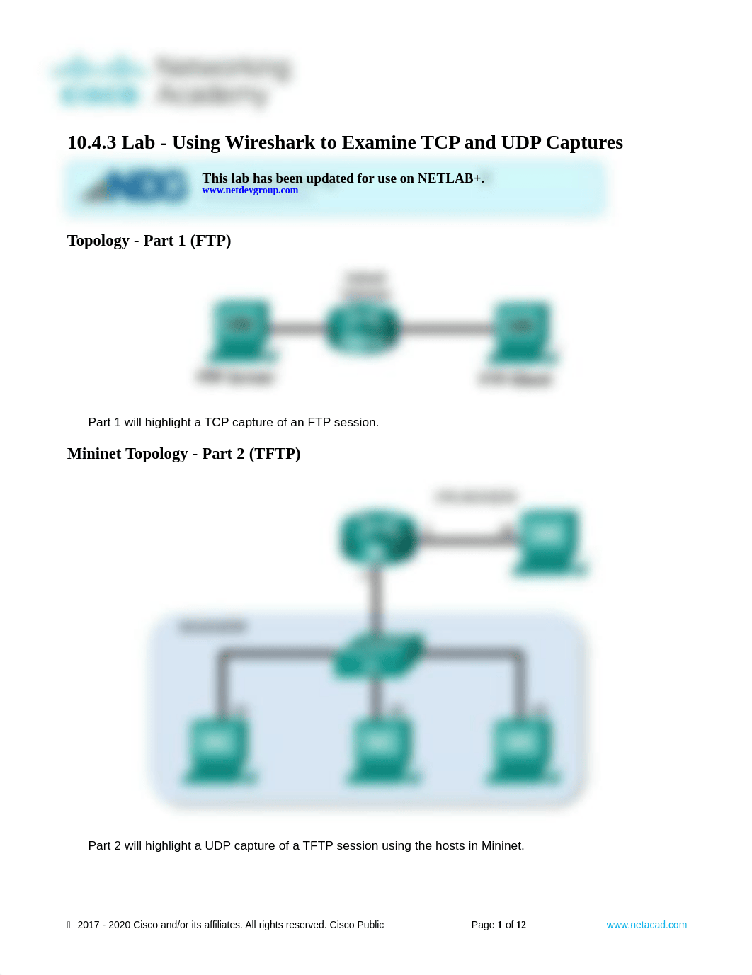 10.4.3 Lab - Using Wireshark to Examine TCP and UDP Captures.pdf_duux7tpnysr_page1