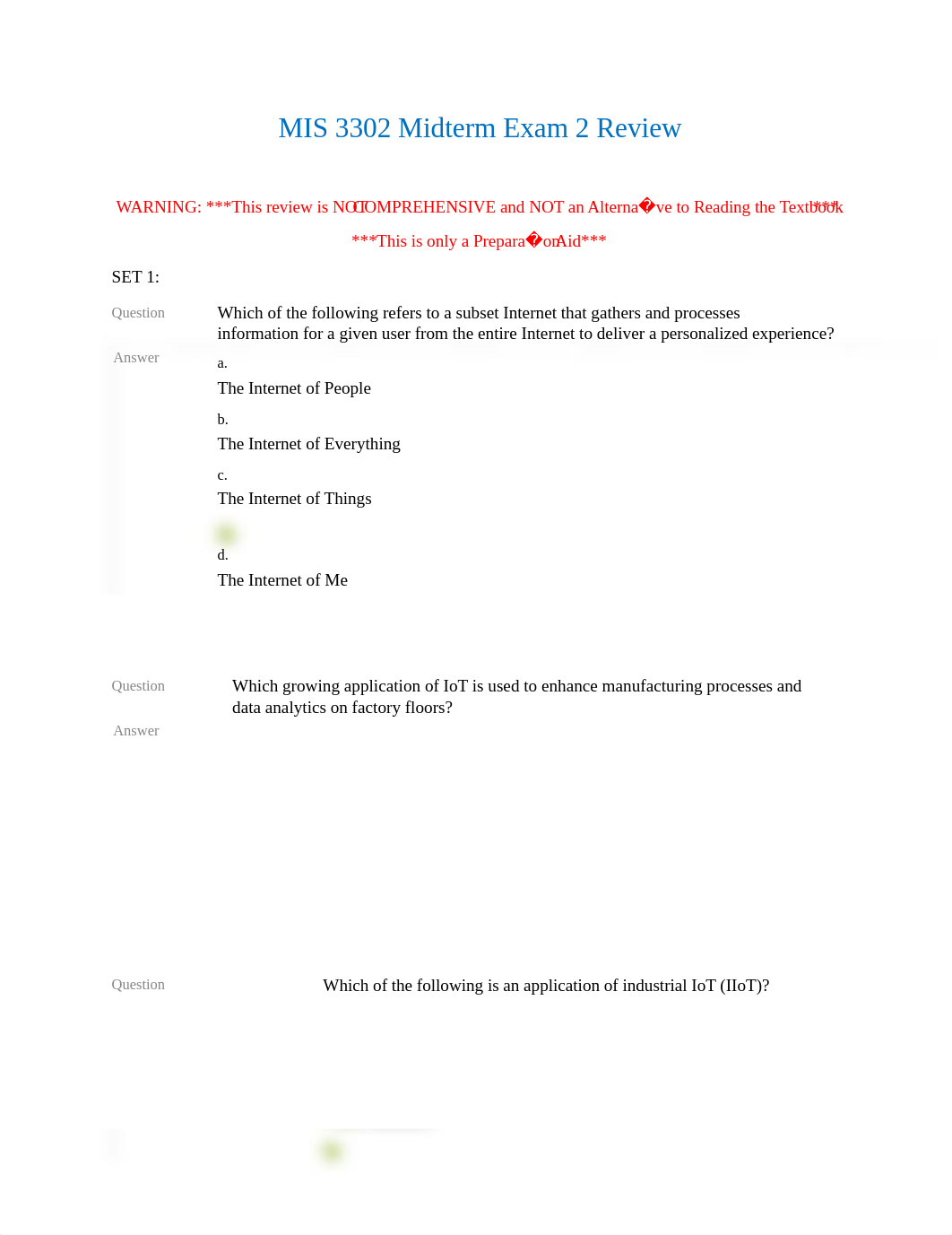 MIS 3302 Test 2 Review(1).pdf_duv9mch3jrr_page1