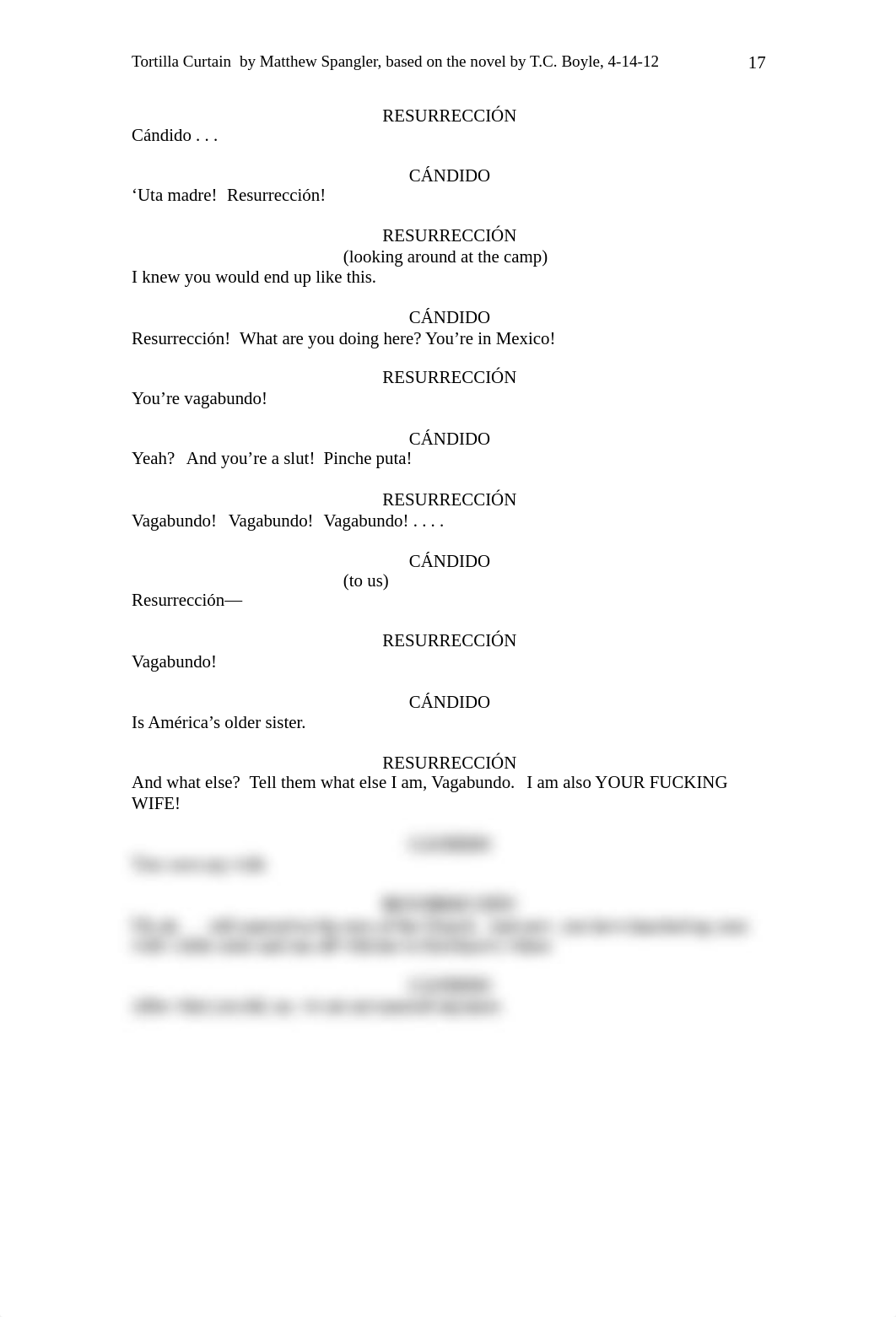 Tortilla - Script - Scene 6-7 - pp. 16-23  - Delaney, Candido, Ressurrecion, Sancho, America, Female_duv9wp4uok1_page2