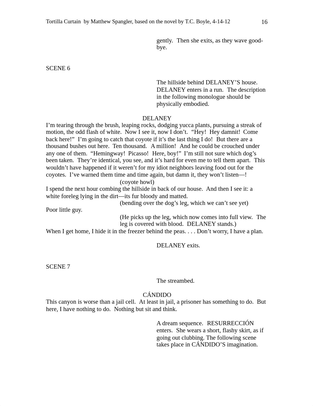 Tortilla - Script - Scene 6-7 - pp. 16-23  - Delaney, Candido, Ressurrecion, Sancho, America, Female_duv9wp4uok1_page1