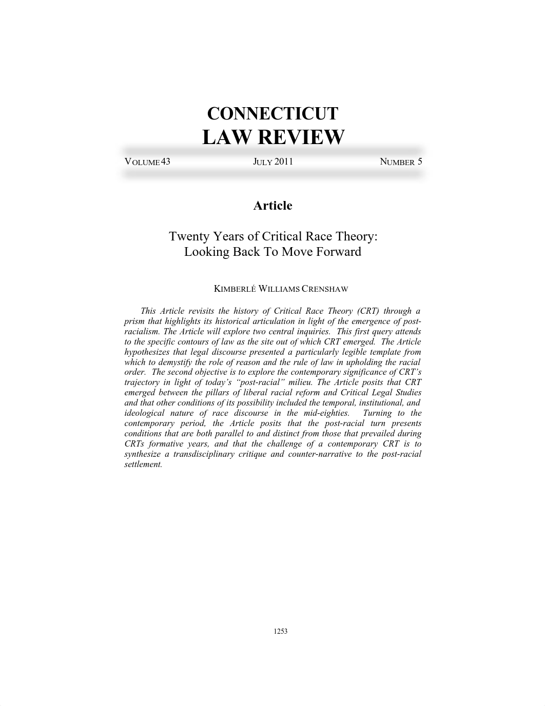 256609877-Crenshaw-Twenty-Years-of-Critical-Race-Theory-Looking-Back-to-Move-Forward.pdf_duvcpf9qiea_page1